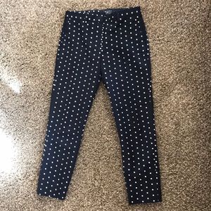 Gap navy polka dot slim crop pant 2